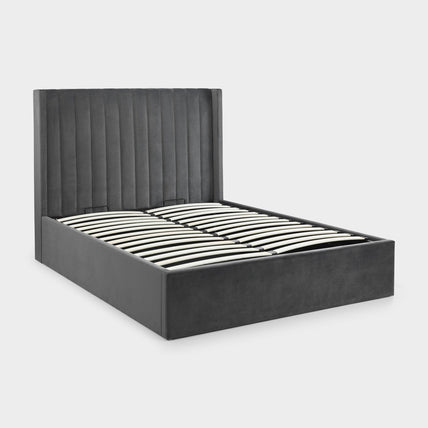 Lark Bed Frame Kingsize Grey Ottoman Storage