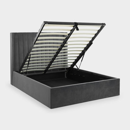 Lark Bed Frame Superking Grey Ottoman Storage