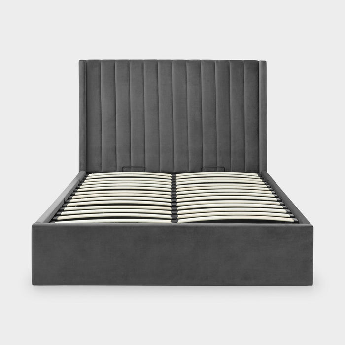Lark Bed Frame Superking Grey Ottoman Storage