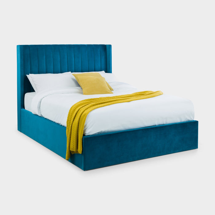 Lark Bed Frame Superking Teal Ottoman Storage