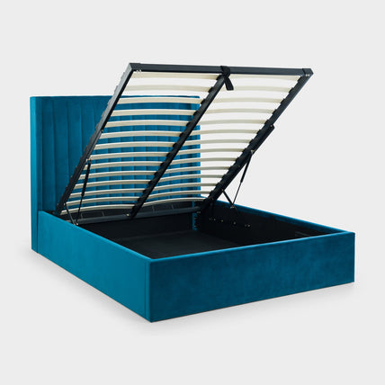 Lark Bed Frame Superking Teal Ottoman Storage