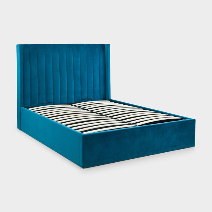 Lark Bed Frame Superking Teal Ottoman Storage