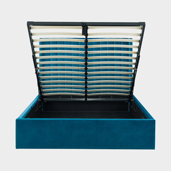 Lark Bed Frame Superking Teal Ottoman Storage