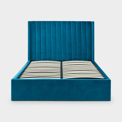 Lark Bed Frame Superking Teal Ottoman Storage