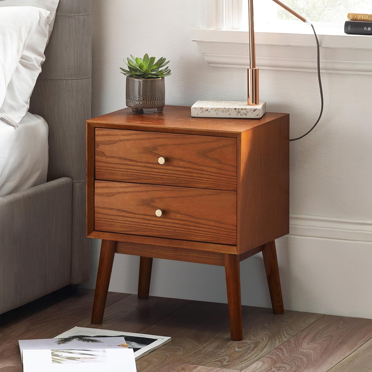Leif 2 Drawer Bedside Ash