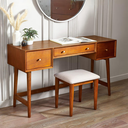 Leif Dressing Table And Stool Set Ash