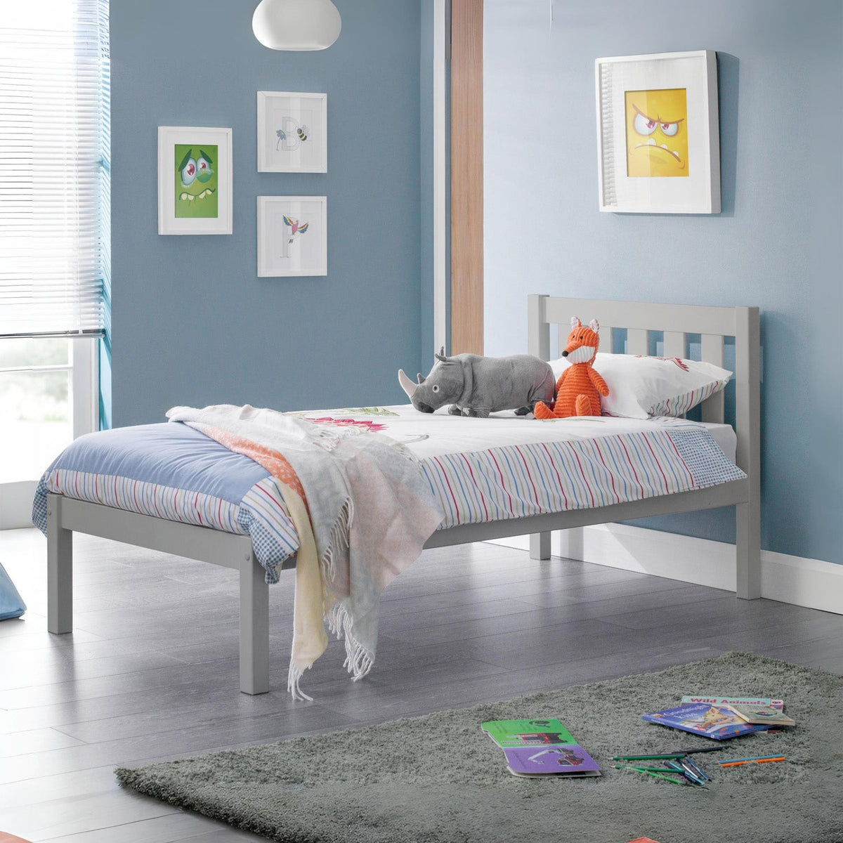 Livia Bed Frame Single Dove Grey