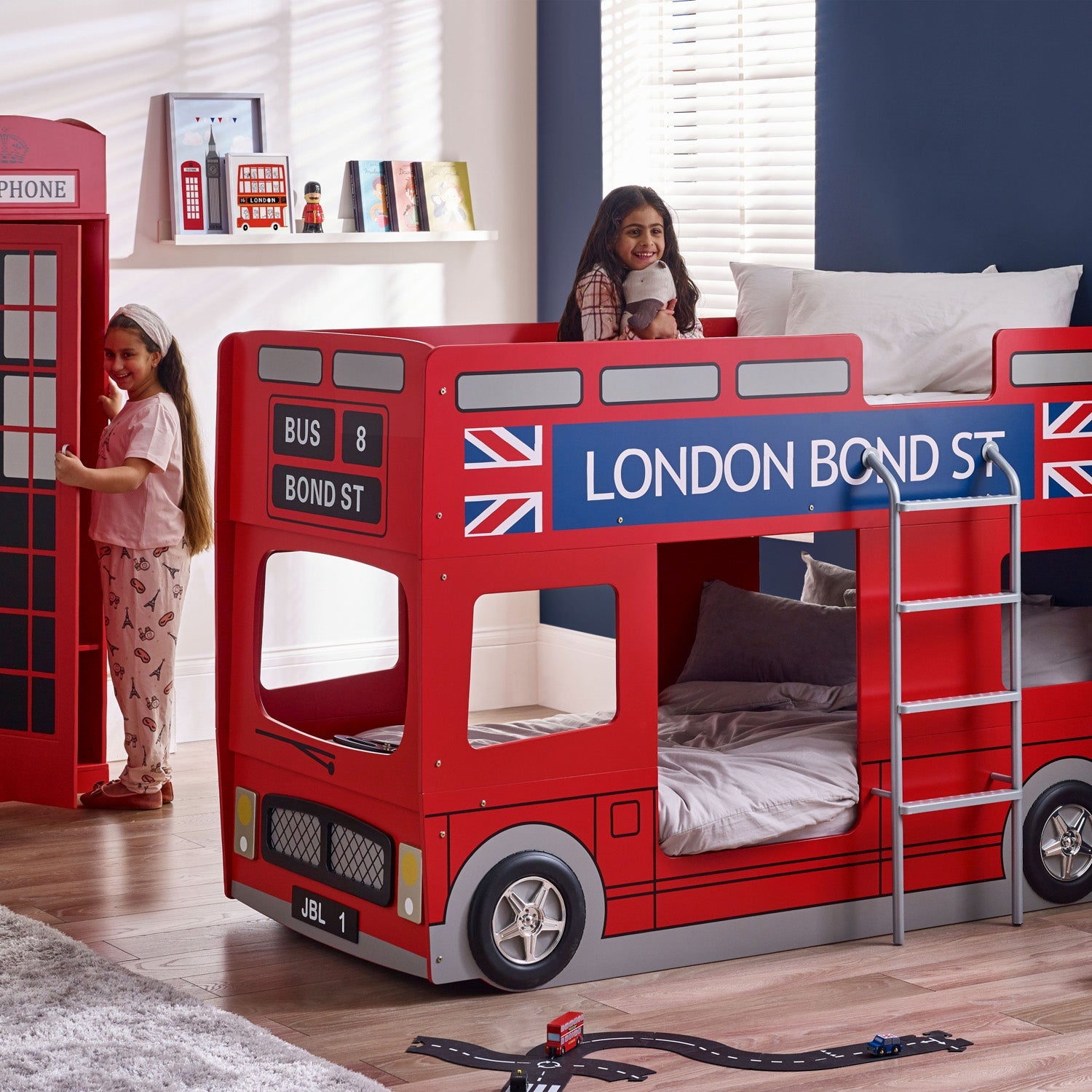 London Bus Bunk Bed Red Lacquer