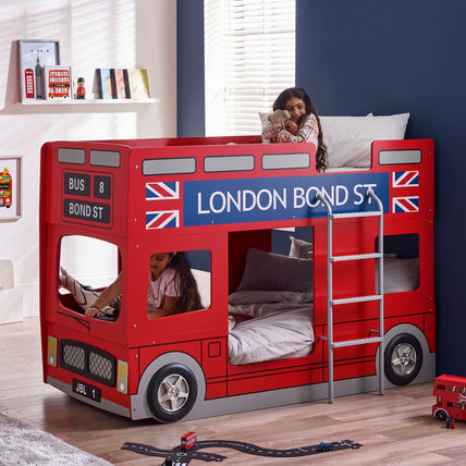 London Bus Bunk Bed Red Lacquer