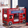 London Bus Bunk Bed Red Lacquer