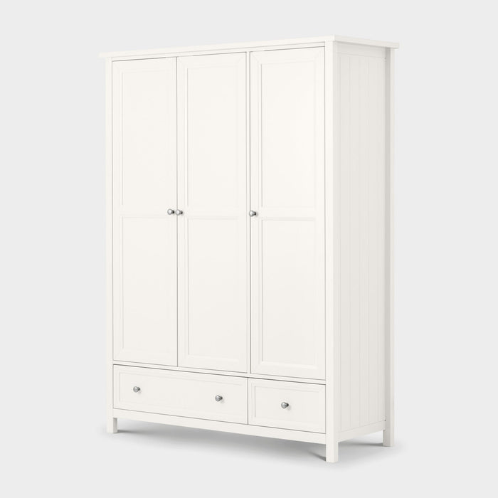 Marisol 3 Door Combination Wardrobe Surf White