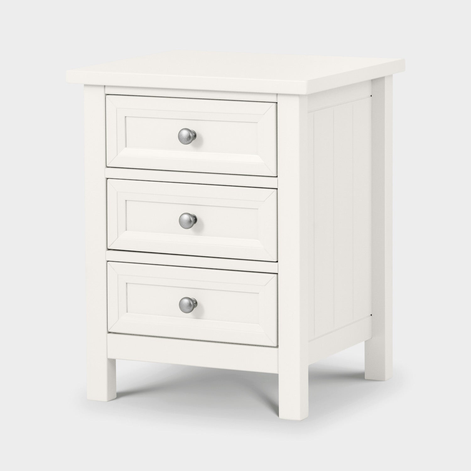 Marisol 3 Drawer Bedside Surf White