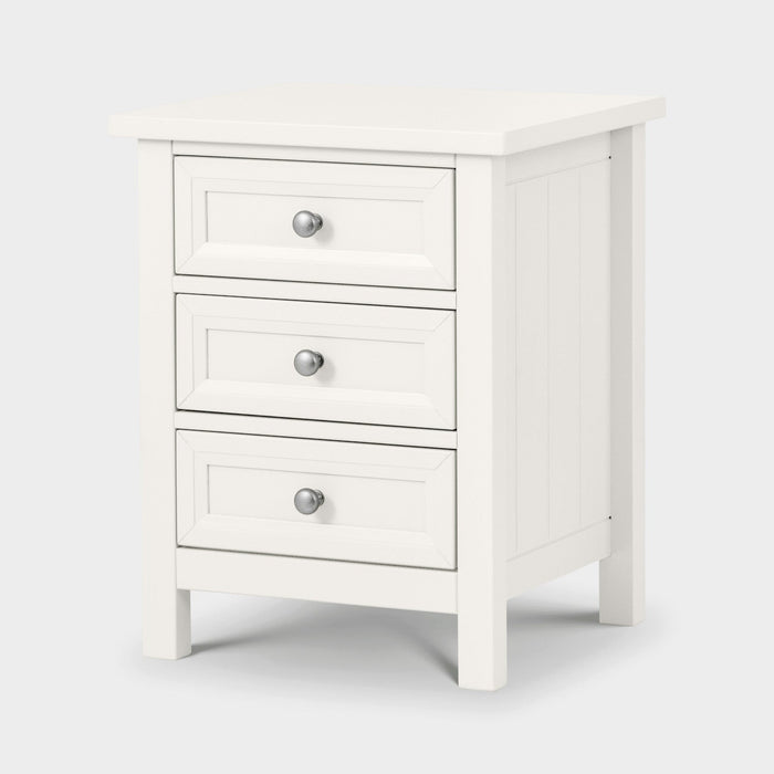 Marisol 3 Drawer Bedside Surf White