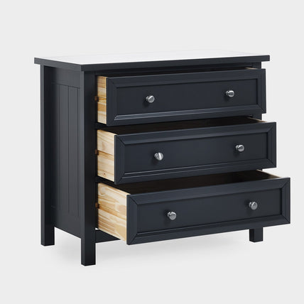 Marisol 3 Drawer Wide Chest Anthracite