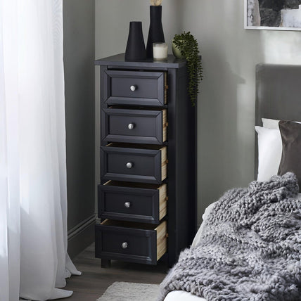 Marisol 5 Drawer Tall Chest Anthracite