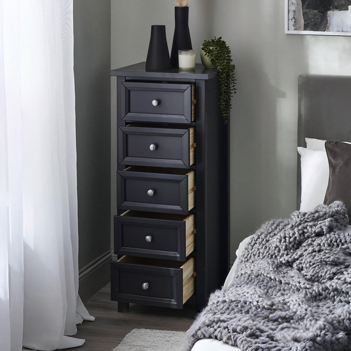 Marisol 5 Drawer Tall Chest Anthracite