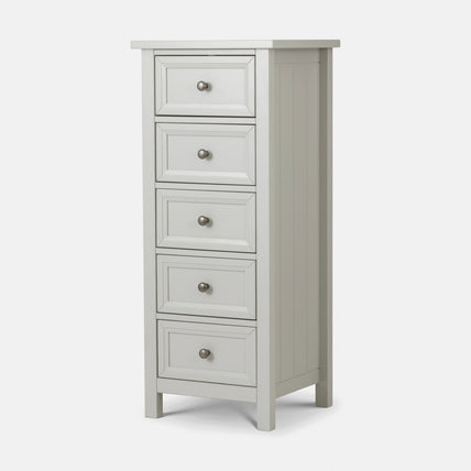 Marisol 5 Drawer Tall Chest Dove Grey