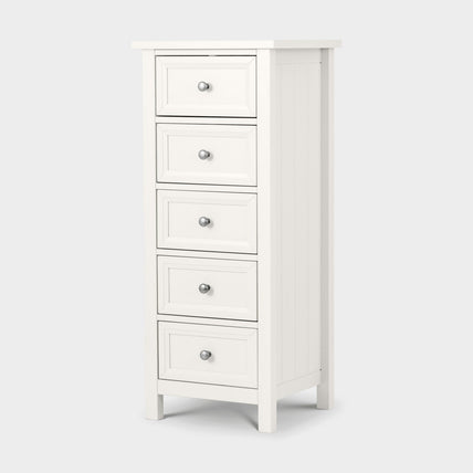 Marisol 5 Drawer Tall Chest Surf White
