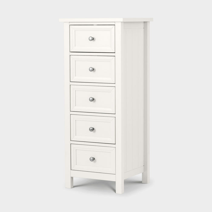 Marisol 5 Drawer Tall Chest Surf White