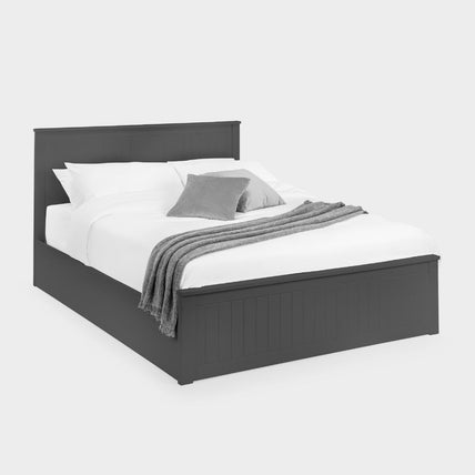 Marisol Bed Frame Double Anthracite Ottoman Storage