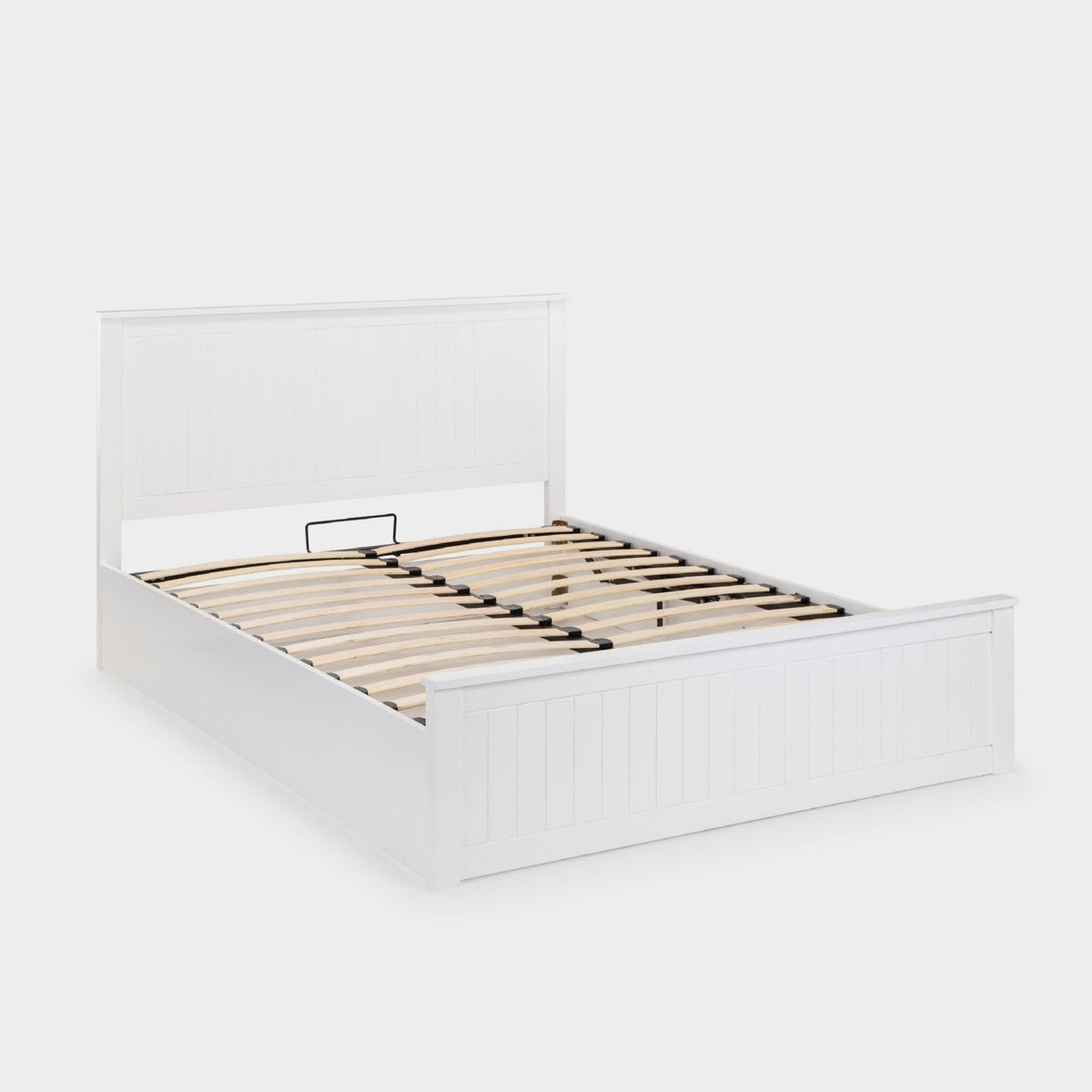 Marisol Bed Frame Double Surf White Ottoman Storage