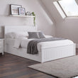 Marisol Bed Frame Double Surf White Ottoman Storage