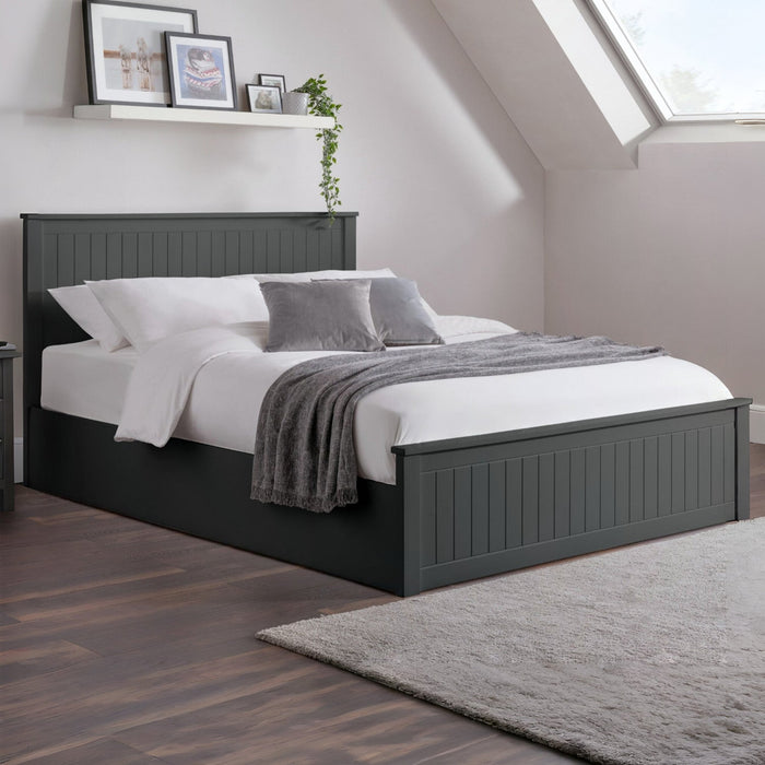 Marisol Bed Frame Kingsize Anthracite Ottoman Storage