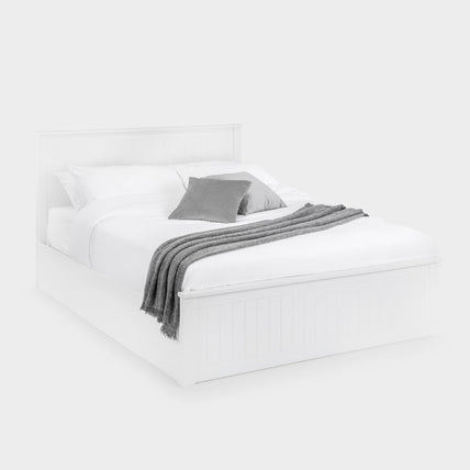 Marisol Bed Frame Kingsize Surf White Ottoman Storage