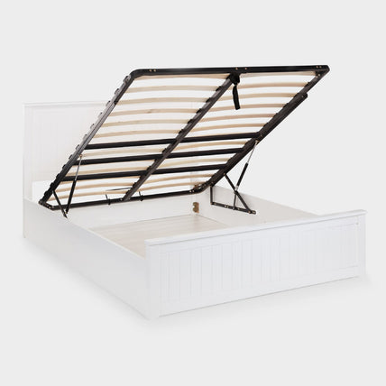 Marisol Bed Frame Kingsize Surf White Ottoman Storage