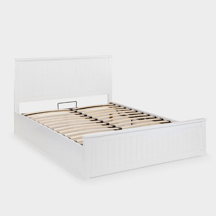 Marisol Bed Frame Kingsize Surf White Ottoman Storage
