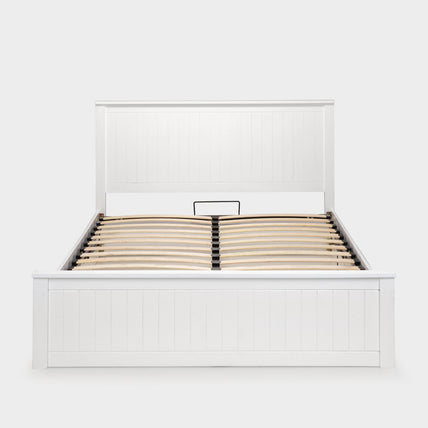 Marisol Bed Frame Kingsize Surf White Ottoman Storage