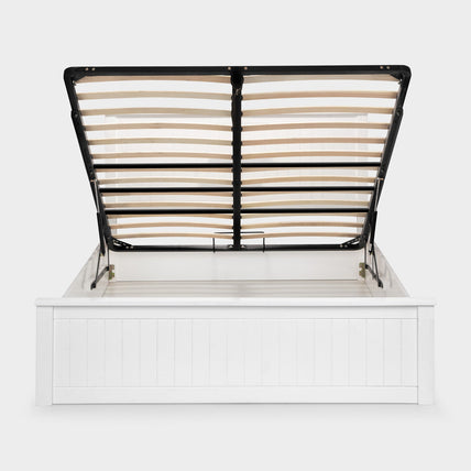 Marisol Bed Frame Kingsize Surf White Ottoman Storage