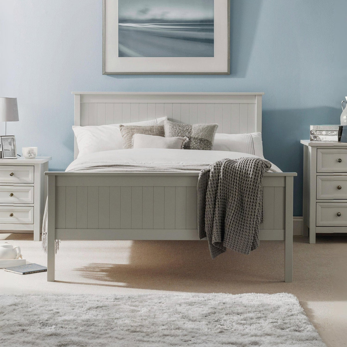 Marisol Bed Frame Single Dove Grey