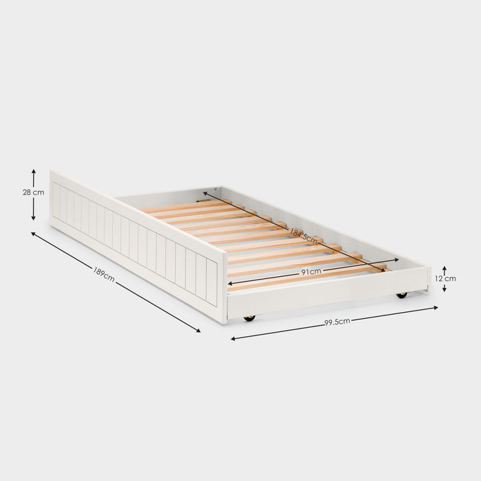 Marisol Bed Frame Single Surf White