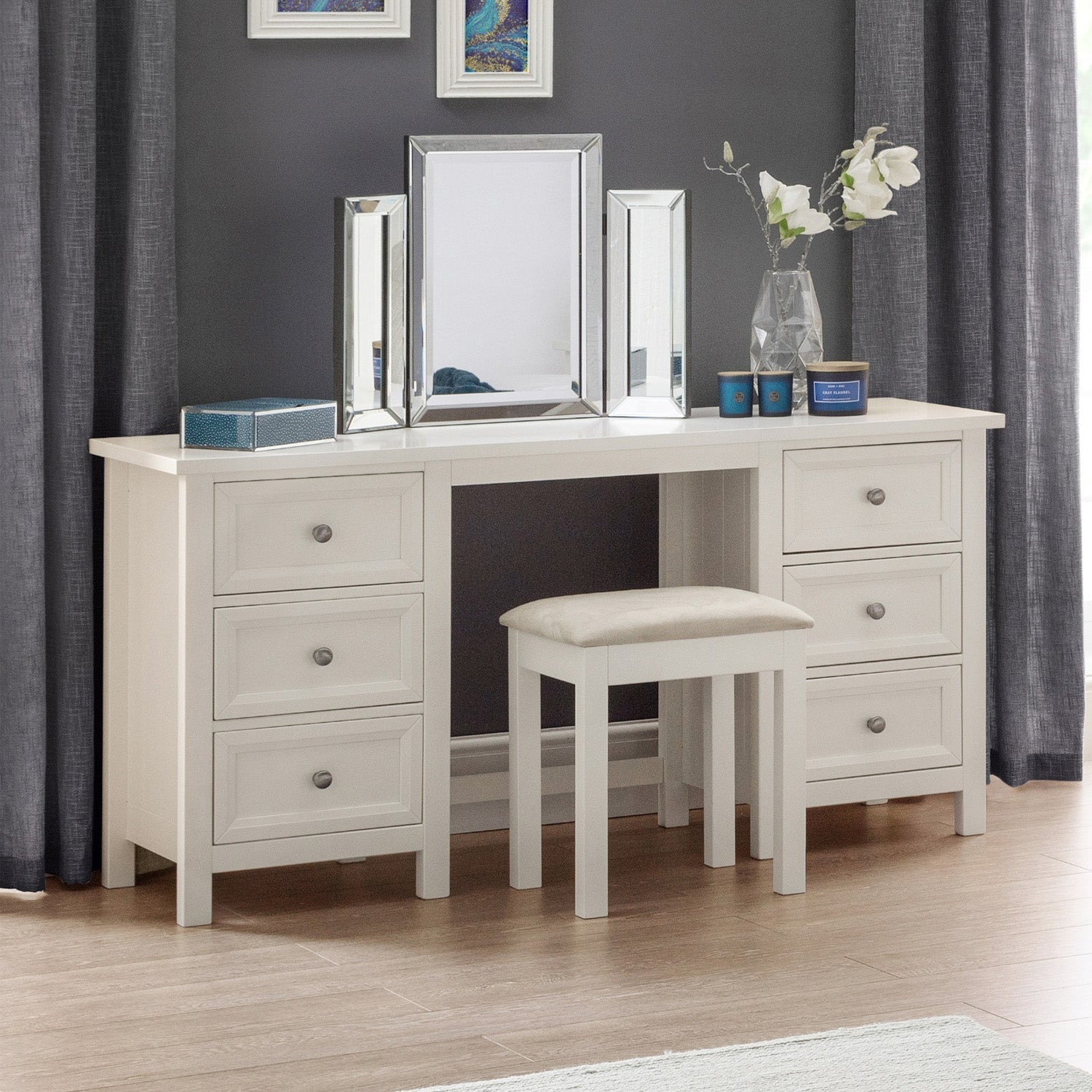 Marisol Dressing Table Surf White