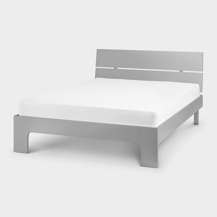 Mercer Bed Frame Double Grey High Gloss
