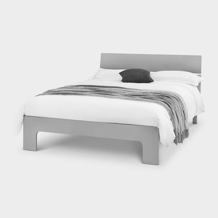 Mercer Bed Frame Double Grey High Gloss