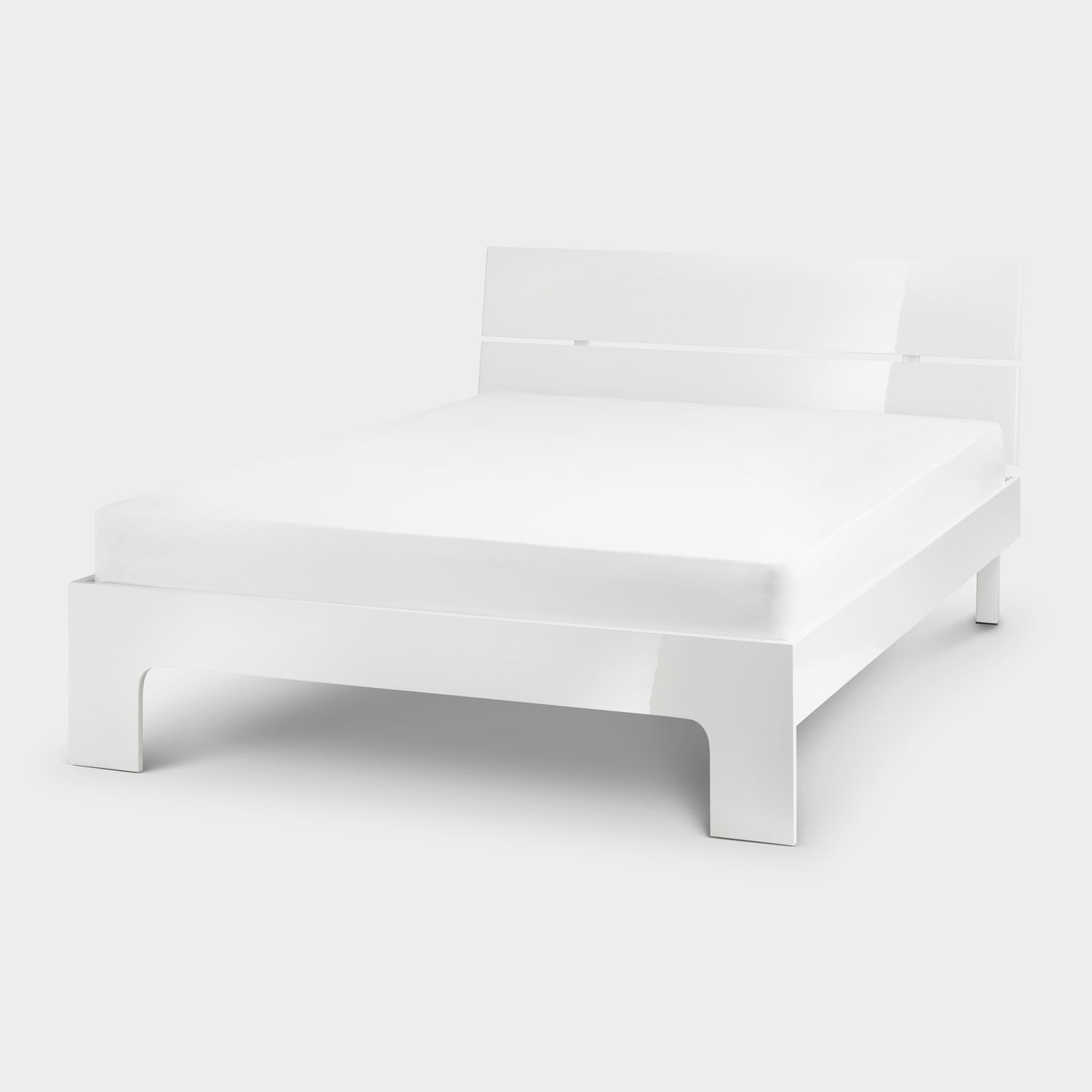 Mercer Bed Frame Double White High Gloss