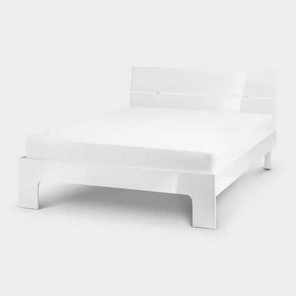 Mercer Bed Frame Double White High Gloss
