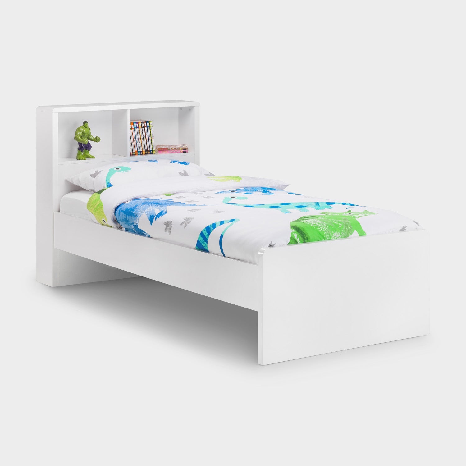 Mercer Bed Frame Single White High Gloss