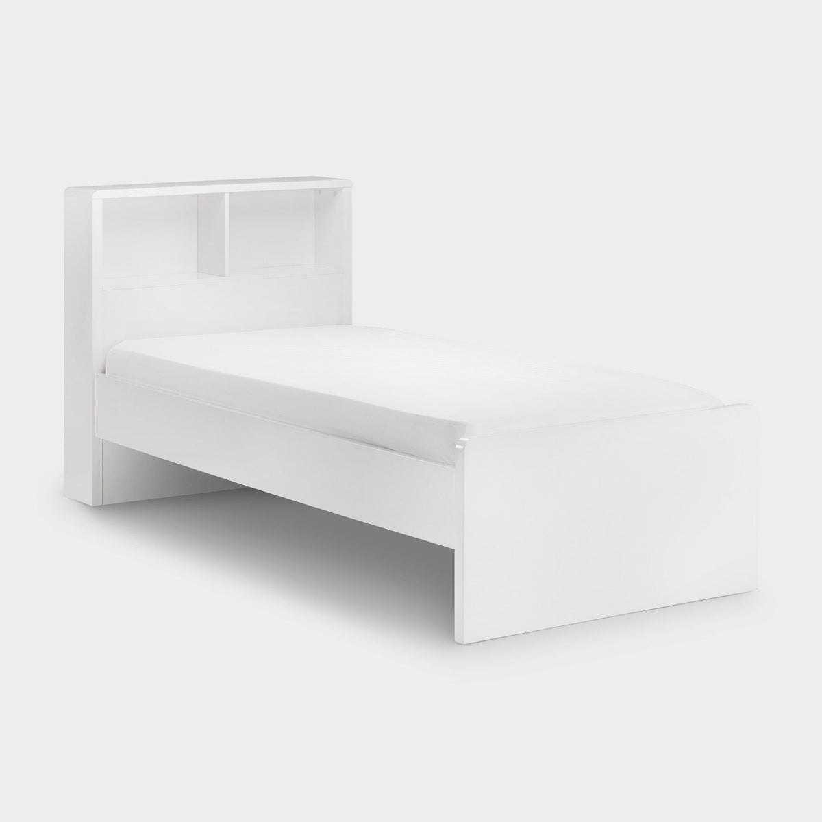 Mercer Bed Frame Single White High Gloss