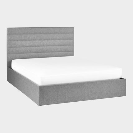 Meridian Bed Frame Double Grey Ottoman Storage