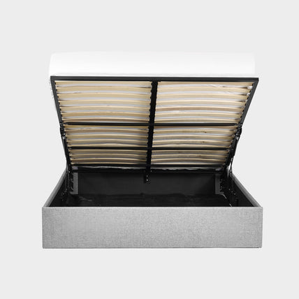 Meridian Bed Frame Double Grey Ottoman Storage