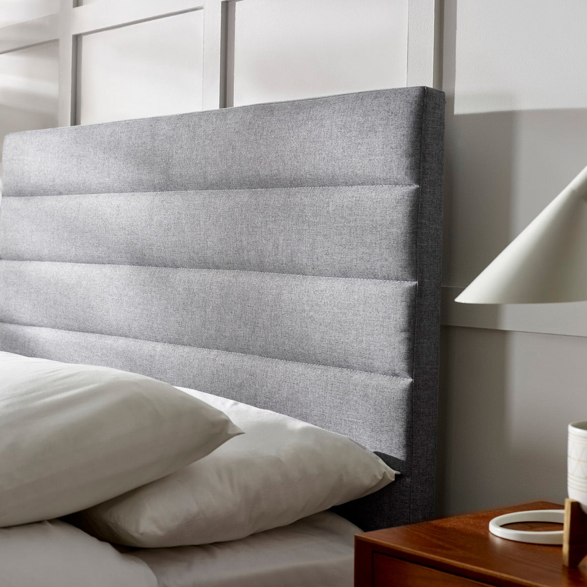 Meridian Bed Frame Double Grey Ottoman Storage