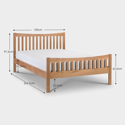 Milton Bed Frame Double Oak