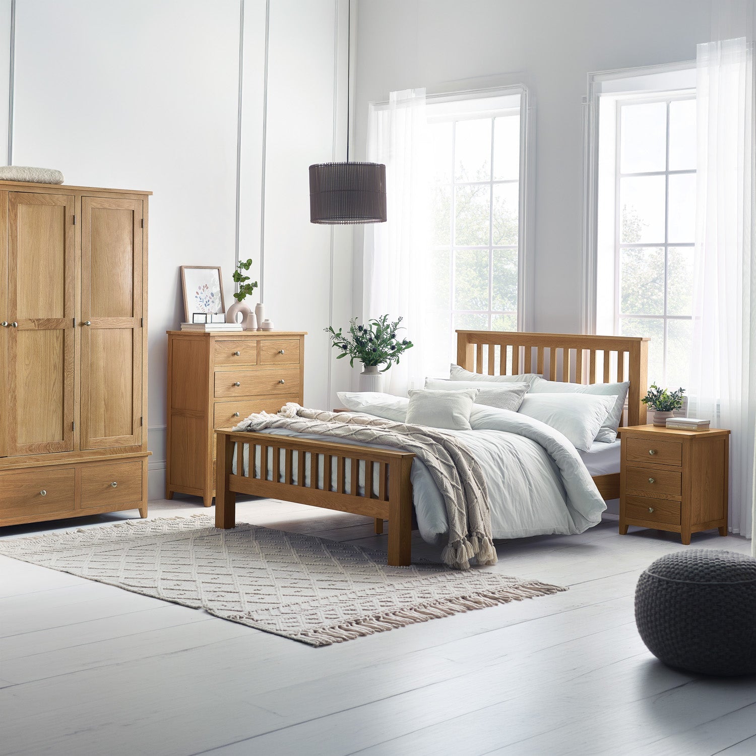 Milton Bed Frame Double Oak