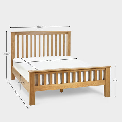 Milton Bed Frame Kingsize Oak