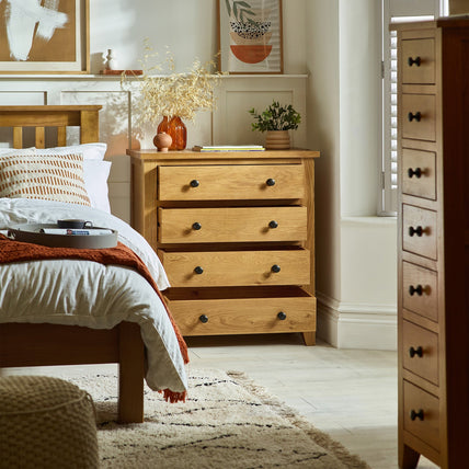 Myrtle 4 Drawer Chest Oak