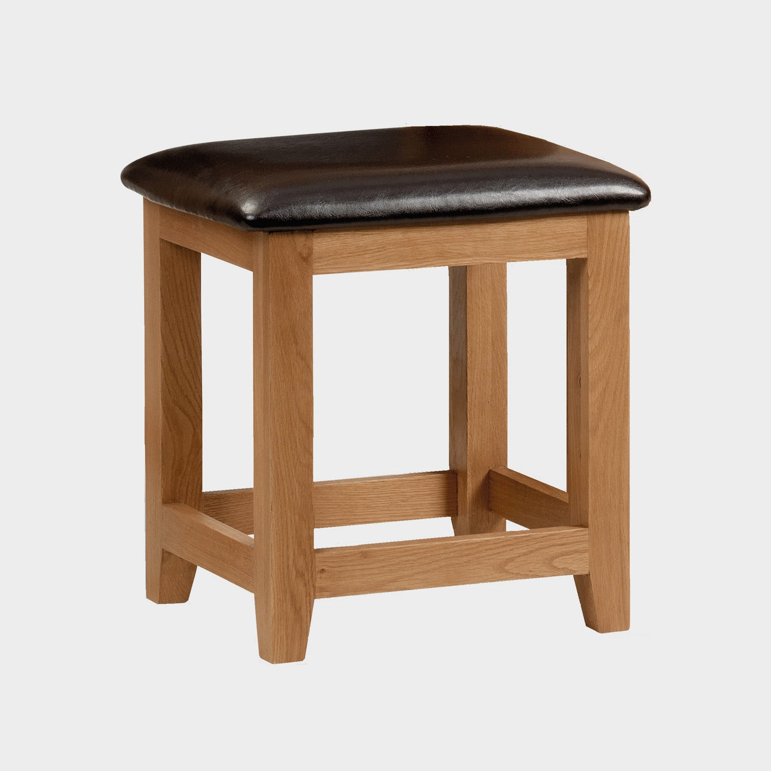 Myrtle Dressing Stool Oak/Dark Brown