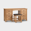 Myrtle Twin Pedestal Dressing Table Oak